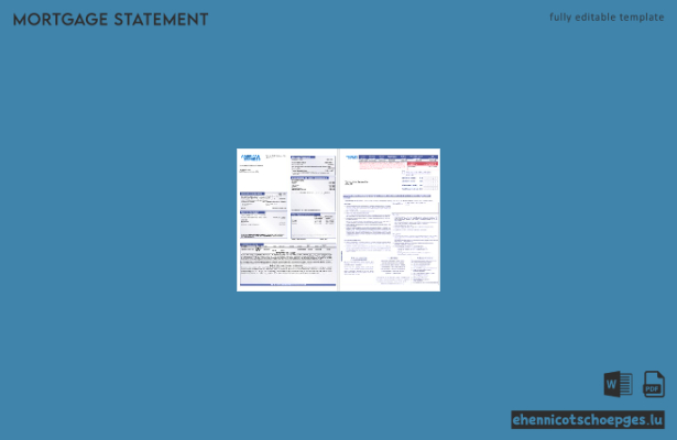USA American Express Bankhypothekenabrechnung im Word- und PDF-Format, 3 Seiten 1,-2 Beispielvorschau